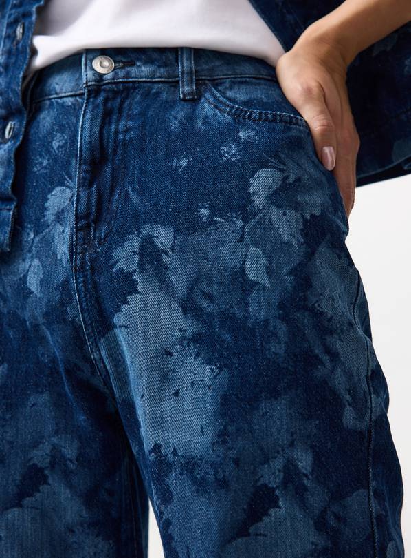 TATA FLASH × DENIM PRINT WIDE PANTS Buy Floral Laser Print Wide Leg Jeans 10R | Co-ords | Argos
